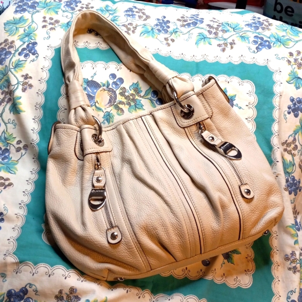 B Makowsky Large Leather Satchel